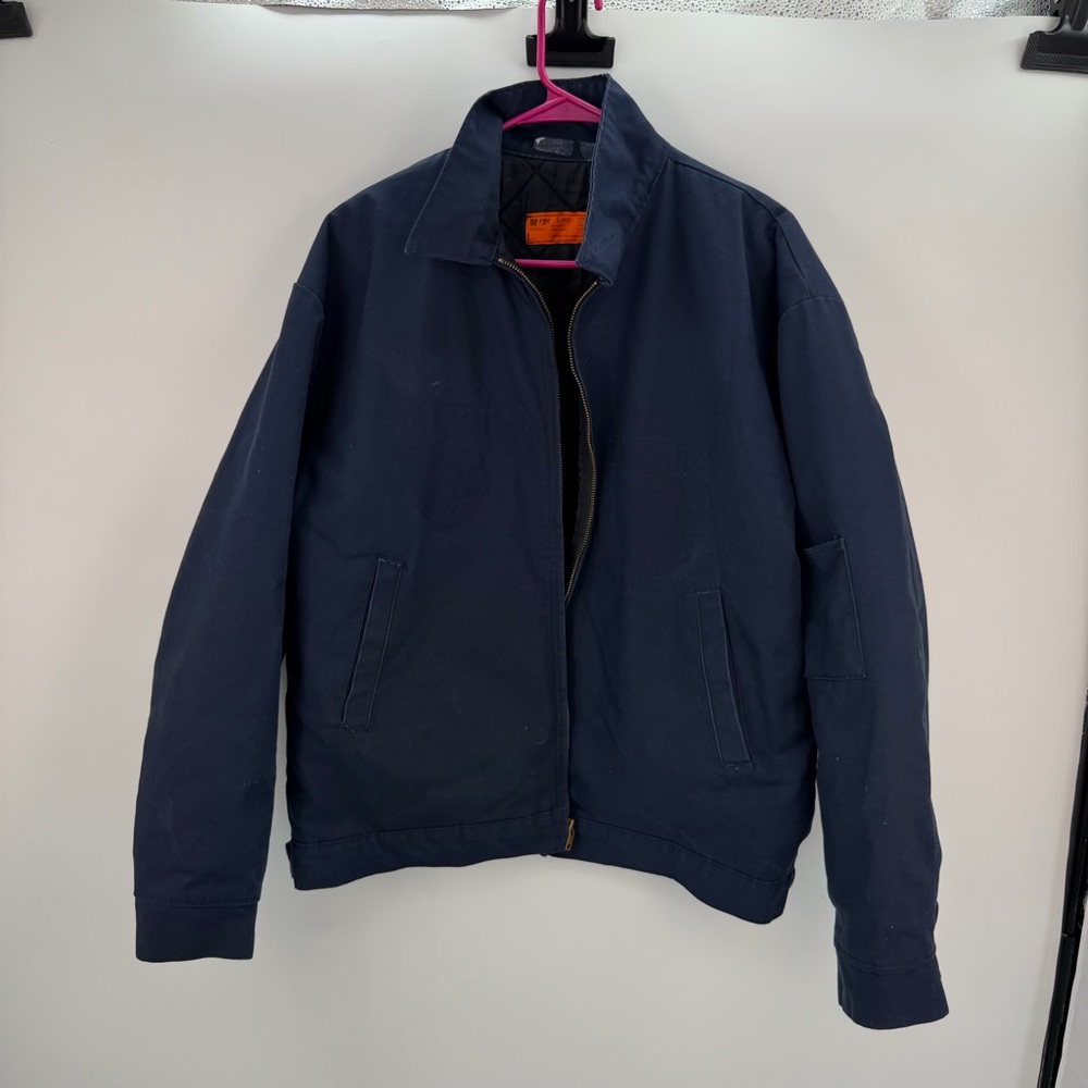 UniFirst quilted work jacket in navy 🧥 Size Large, made in USA